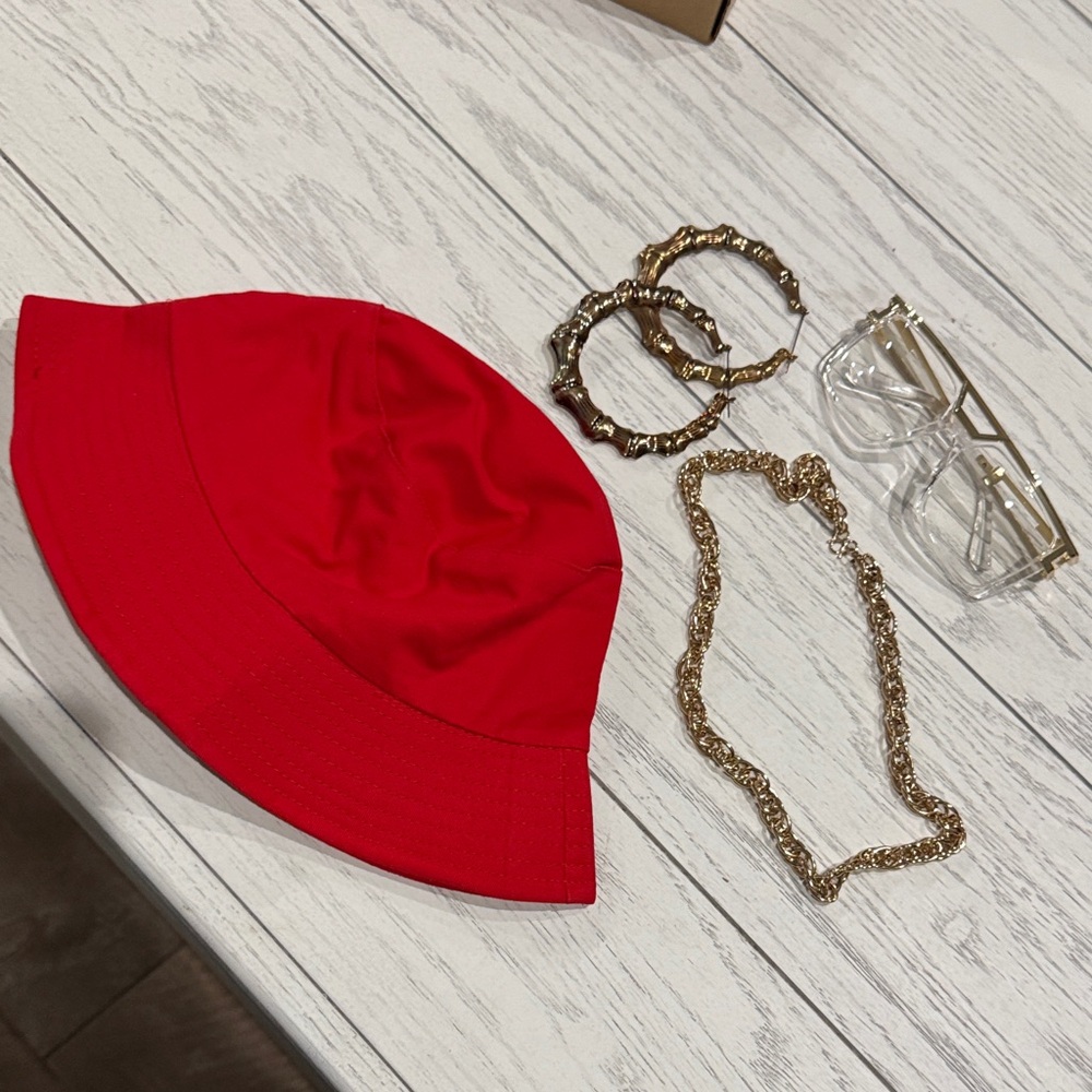 Red Bucket Hat